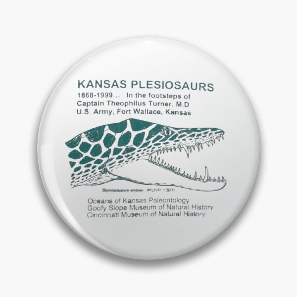 Item preview, Kansas Plesiosaurs styxosaurus design vintage OOC illustration designed and sold by The Paleo shop ..