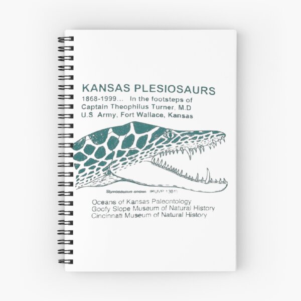 Item preview, Kansas Plesiosaurs styxosaurus design vintage OOC illustration designed and sold by The Paleo shop ..