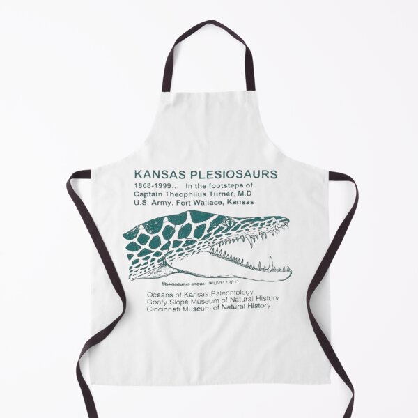 Item preview, Kansas Plesiosaurs styxosaurus design vintage OOC illustration designed and sold by The Paleo shop ..
