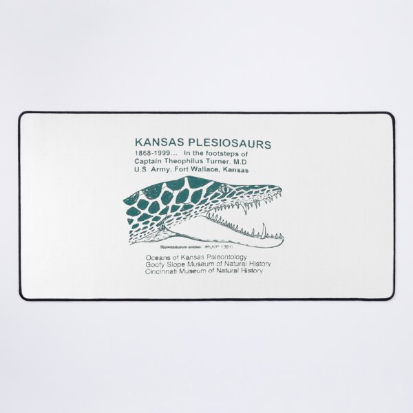 Item preview, Kansas Plesiosaurs styxosaurus design vintage OOC illustration designed and sold by The Paleo shop ..