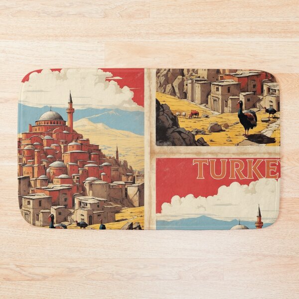 Item preview, Turkey Vintage Travel Poster designed and sold by TravelersGems.