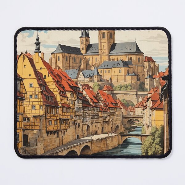 Item preview, Bamberg Germany Vintage Travel Poster Art designed and sold by TravelersGems.