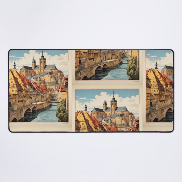 Item preview, Bamberg Germany Vintage Travel Poster Art designed and sold by TravelersGems.