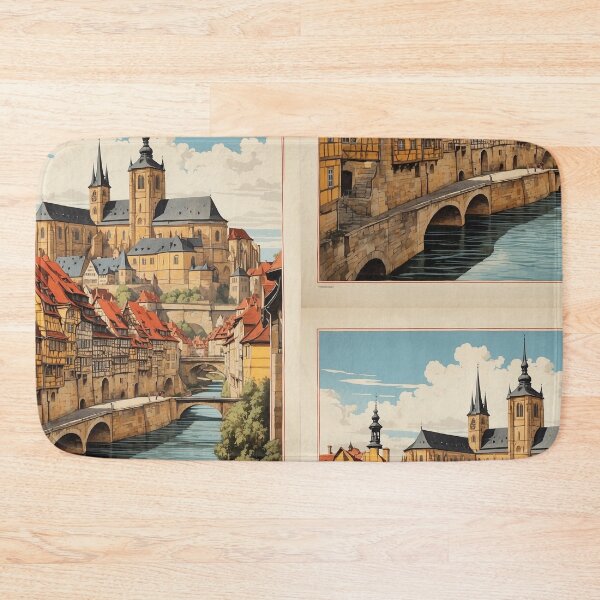 Item preview, Bamberg Germany Vintage Travel Poster Art designed and sold by TravelersGems.