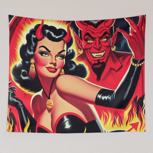 Item preview, Retro Devilish Pin-up designed and sold by PulpVintage.