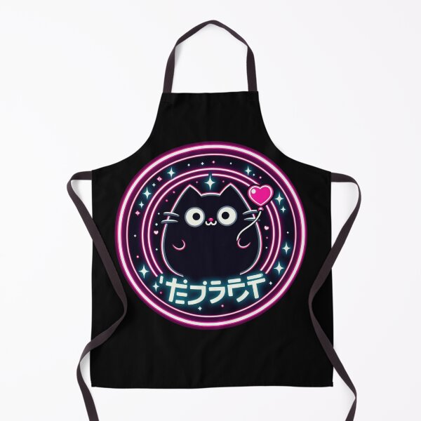 Item preview, Kawaii Black Cat Neon Red Balloon with Japanese Culture Details designed and sold by GALUMARKET.
