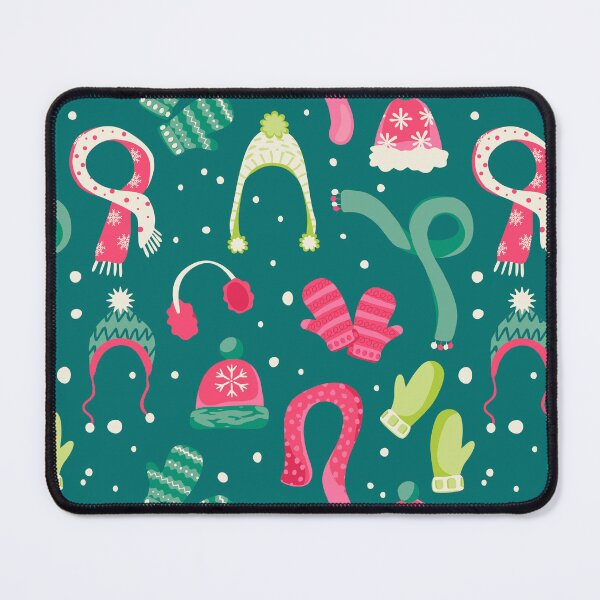 Item preview, Winter Accessories Kids Hats Mittens Green Pink Christmas designed and sold by SamAnnDesigns.