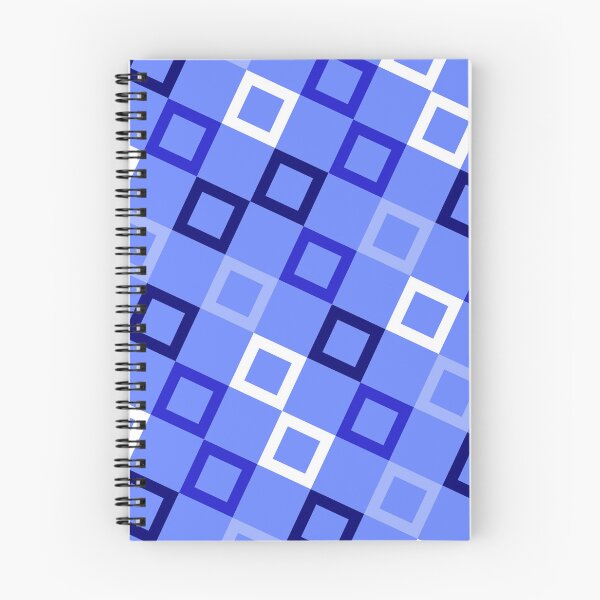 Item preview, Blue Black & White Squares Repeating Unlimited Ornaments Pattern designed and sold by Alchemy-A-La-G.