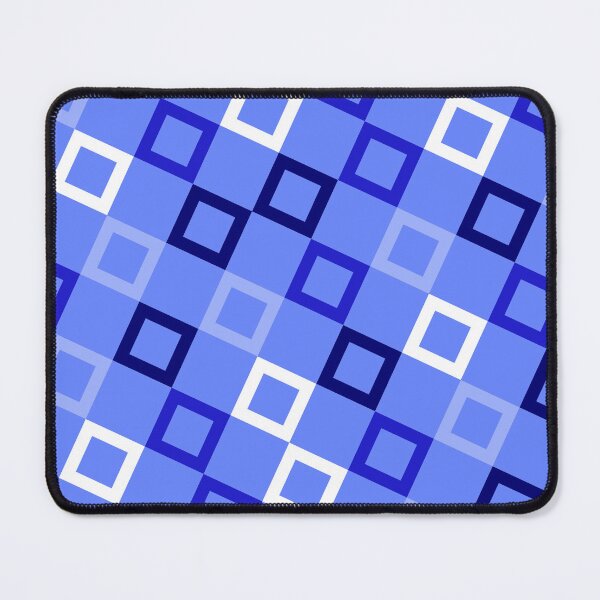 Item preview, Blue Black & White Squares Repeating Unlimited Ornaments Pattern designed and sold by Alchemy-A-La-G.