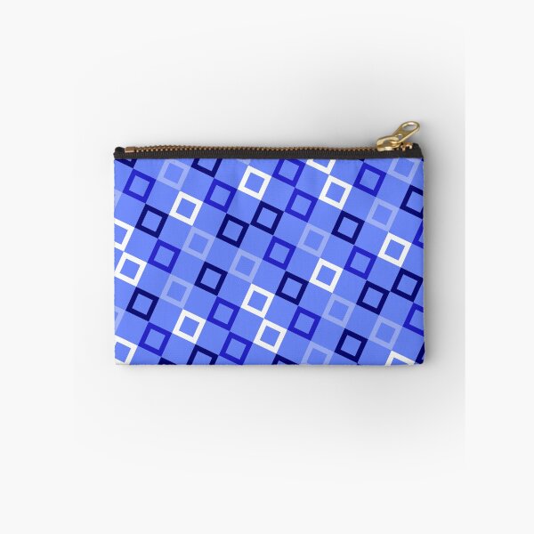 Item preview, Blue Black & White Squares Repeating Unlimited Ornaments Pattern designed and sold by Alchemy-A-La-G.