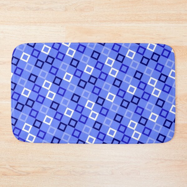 Item preview, Blue Black & White Squares Repeating Unlimited Ornaments Pattern designed and sold by Alchemy-A-La-G.