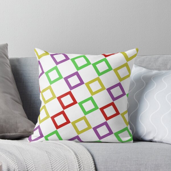 Item preview, Purple Green Yellow & Red Squares Unlimited Ornaments Pattern designed and sold by Alchemy-A-La-G.