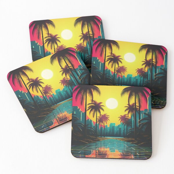 Item preview, Digital Dreamscape Harmony: Abstract Synthwave Visions designed and sold by Mullet Monkey.