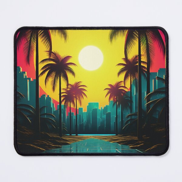 Item preview, Digital Dreamscape Harmony: Abstract Synthwave Visions designed and sold by Mullet Monkey.