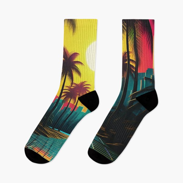 Item preview, Digital Dreamscape Harmony: Abstract Synthwave Visions designed and sold by Mullet Monkey.