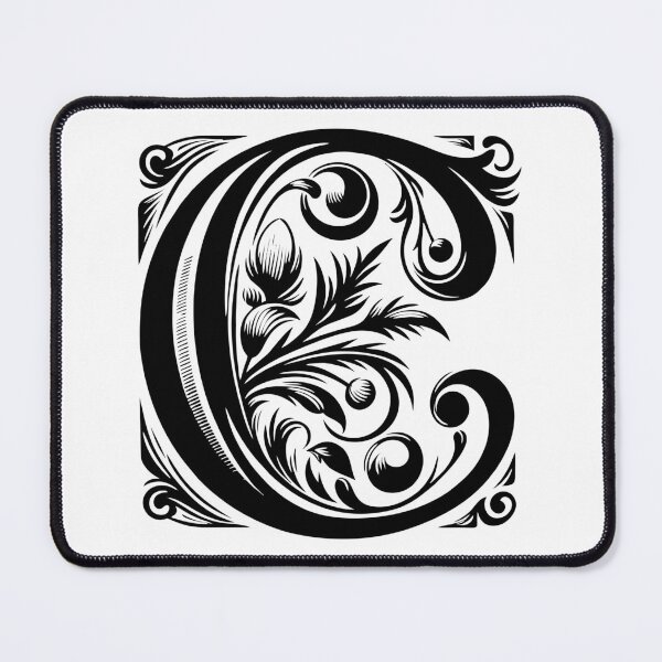 Item preview, Letter C Sticker, floral design designed and sold by stickysterscom.