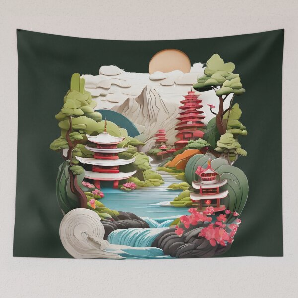 Item preview, Japanese Culture - 3D Effect designed and sold by DemureArtsy.