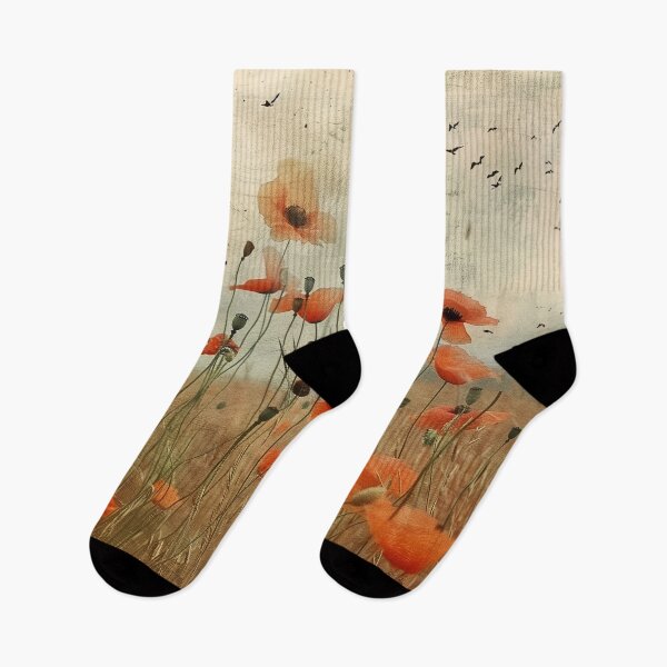 Item preview, Red Poppies in a Golden Field Painting designed and sold by HoskingInd.