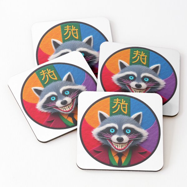 Item preview, Sinister Pop Culture Raccoon Illustration in Felt designed and sold by GALUMARKET.