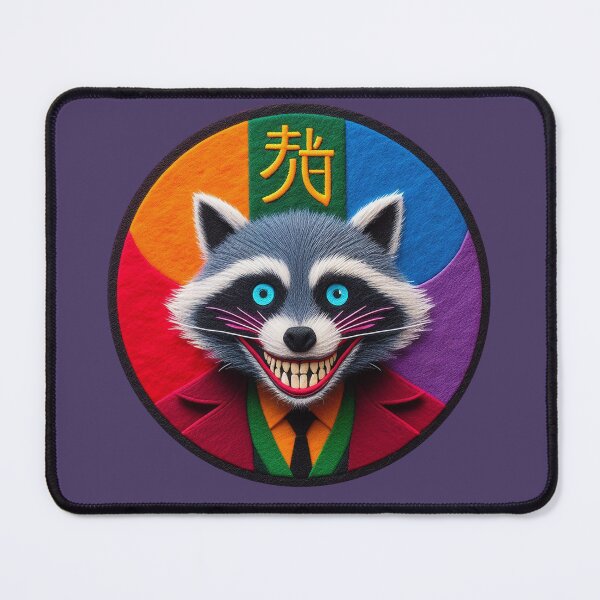 Item preview, Sinister Pop Culture Raccoon Illustration in Felt designed and sold by GALUMARKET.