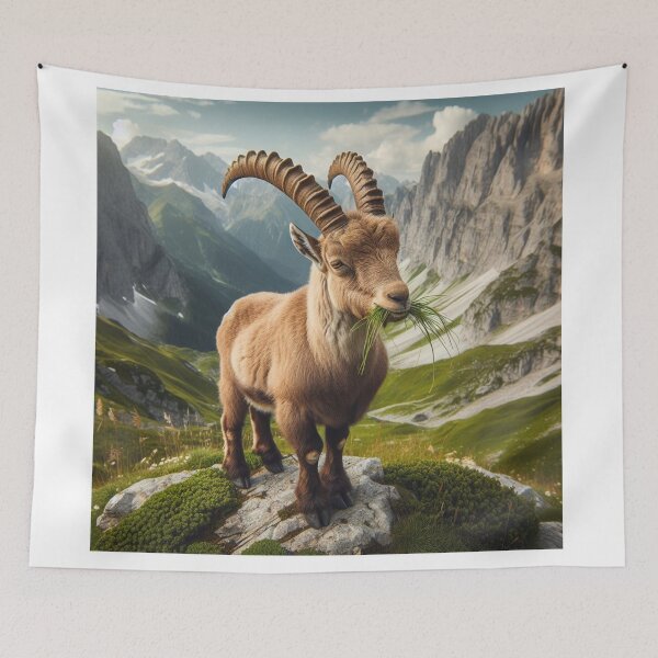 Item preview, Browsing Beauty - Goat in Meadow Serenity designed and sold by ProgressMagnet.