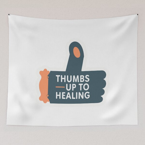 Item preview, Thumbs Up to Healing - Optimistic Recovery Design designed and sold by NiftyWrx.