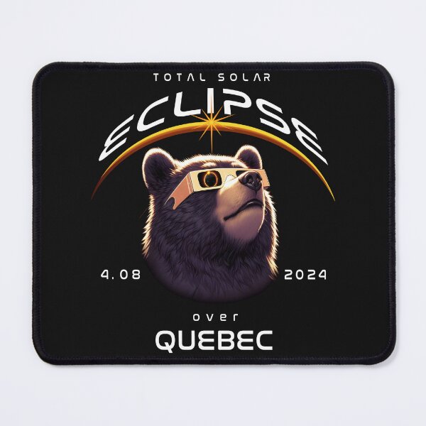 Item preview, Total Solar Eclipse Over Quebec, A Black Bear wearing sunglasses looking up at the Total Solar Eclipse, Animal Eclipse Viewing Pawty 2024. designed and sold by jeyel7.