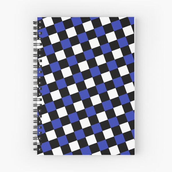 Item preview, Black Blue & White Squares Repeating Unlimited Ornaments Pattern designed and sold by Alchemy-A-La-G.