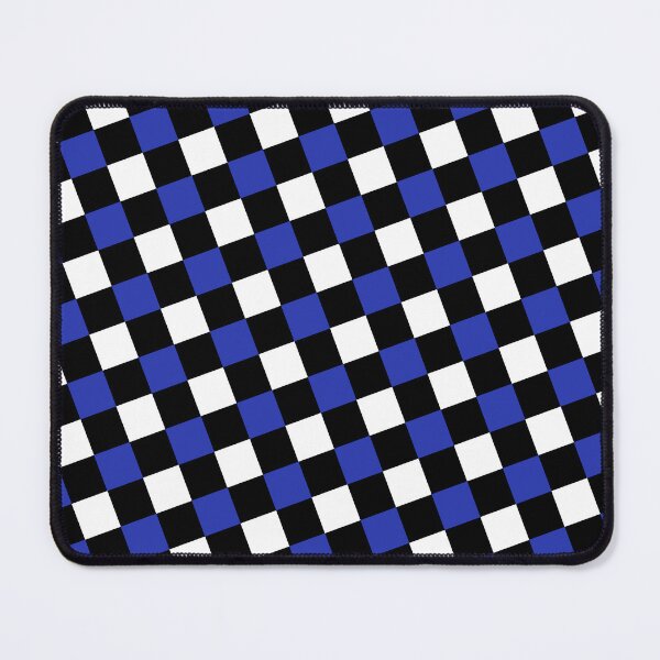 Item preview, Black Blue & White Squares Repeating Unlimited Ornaments Pattern designed and sold by Alchemy-A-La-G.