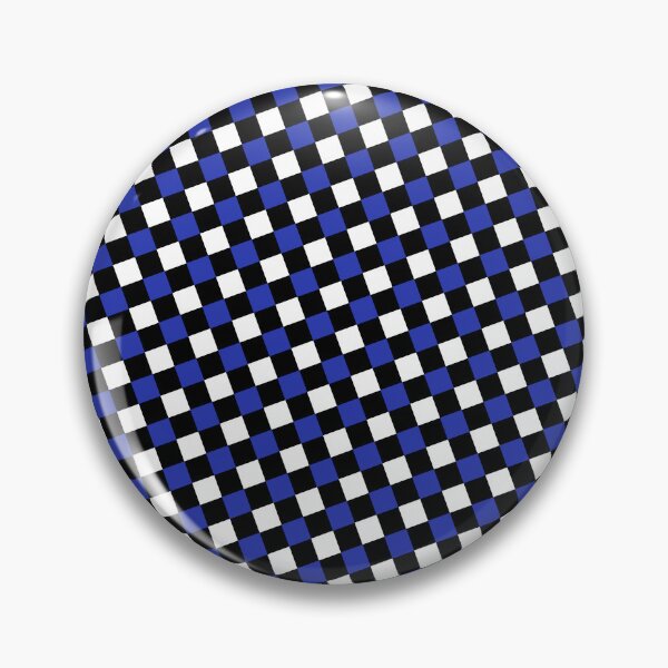 Item preview, Black Blue & White Squares Repeating Unlimited Ornaments Pattern designed and sold by Alchemy-A-La-G.