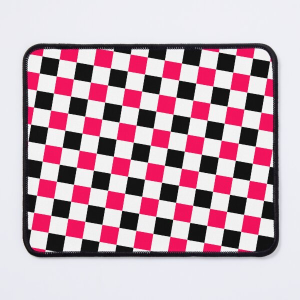 Item preview, Black Pink & White Squares Repeating Unlimited Ornaments Pattern designed and sold by Alchemy-A-La-G.