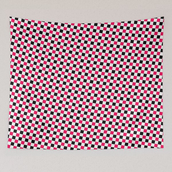Item preview, Black Pink & White Squares Repeating Unlimited Ornaments Pattern designed and sold by Alchemy-A-La-G.