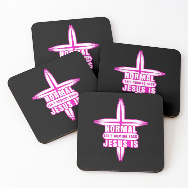 Item preview, Eternal Return Cross – "Normal isn't coming back, Jesus is" Pink designed and sold by GODS4US.