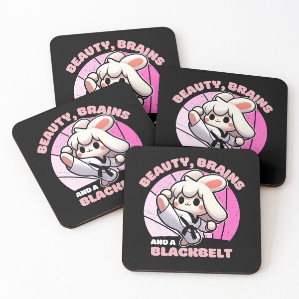 Item preview, Cute Bunny Rabbit With Beauty, Brains And A Blackbelt designed and sold by The magic  Yellow bus.