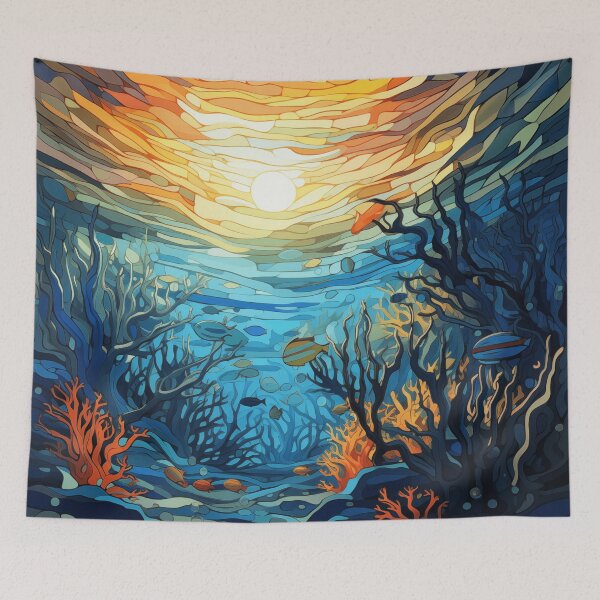 Item preview, Submerged Serenity Art Print designed and sold by GeoSculptedArt.
