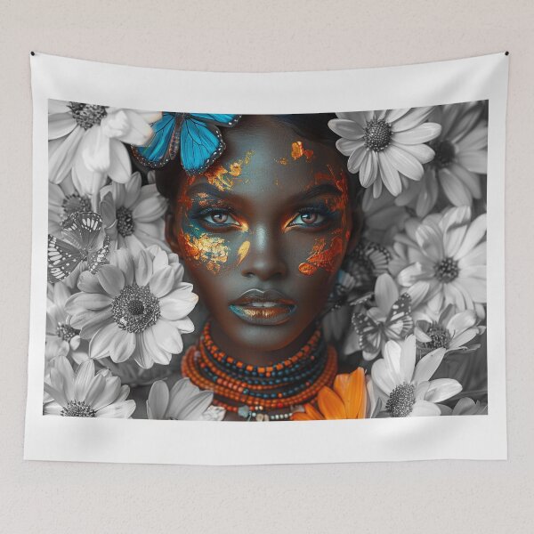 Item preview, Africa woman queen flower white designed and sold by Rockwpapart.
