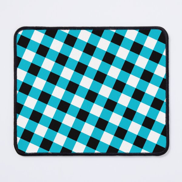 Item preview, Black Teal & White Squares Repeating Unlimited Ornaments Pattern designed and sold by Alchemy-A-La-G.