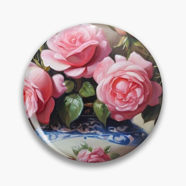 Artikelvorschau, Rosa Rosen in Keramikvase entworfen und verkauft von perlphoto.