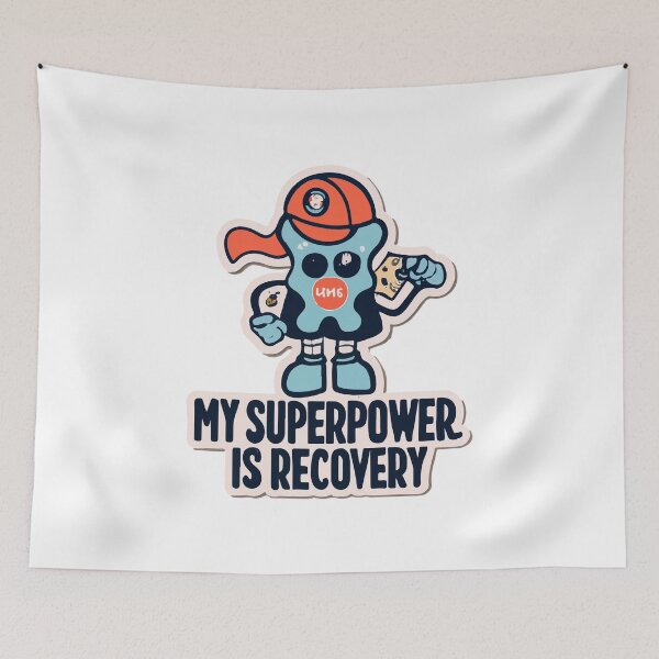 Item preview, My Superpower is Recovery Superhero Bone Illustration designed and sold by NiftyWrx.