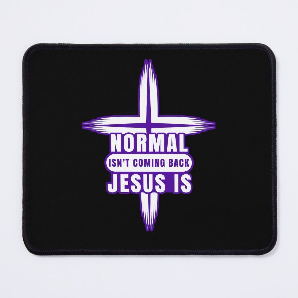 Item preview, Eternal Return Cross – "Normal isn't coming back, Jesus is" Purple designed and sold by GODS4US.