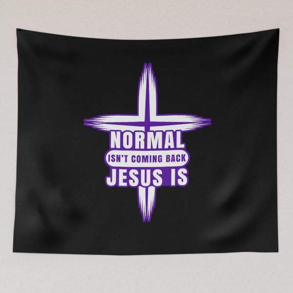 Item preview, Eternal Return Cross – "Normal isn't coming back, Jesus is" Purple designed and sold by GODS4US.
