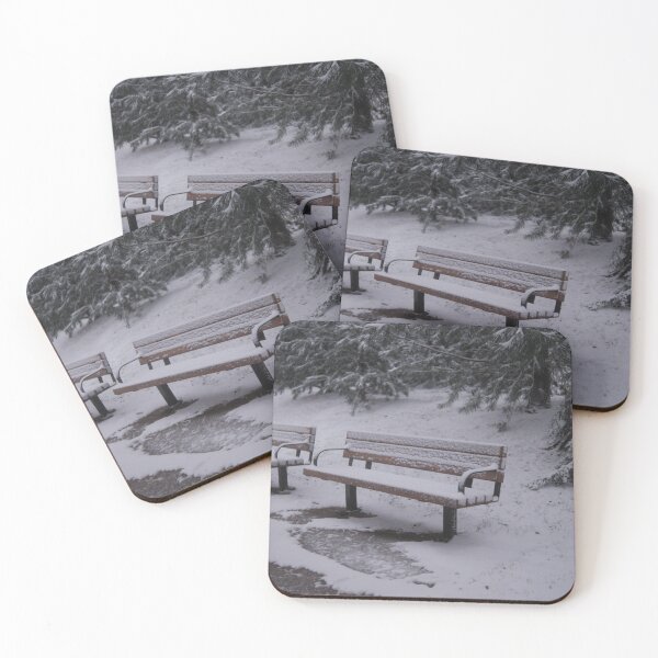Item preview, Winter's Pause: Snow-Dusted Park Bench designed and sold by Vantage35.