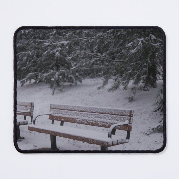 Item preview, Winter's Pause: Snow-Dusted Park Bench designed and sold by Vantage35.