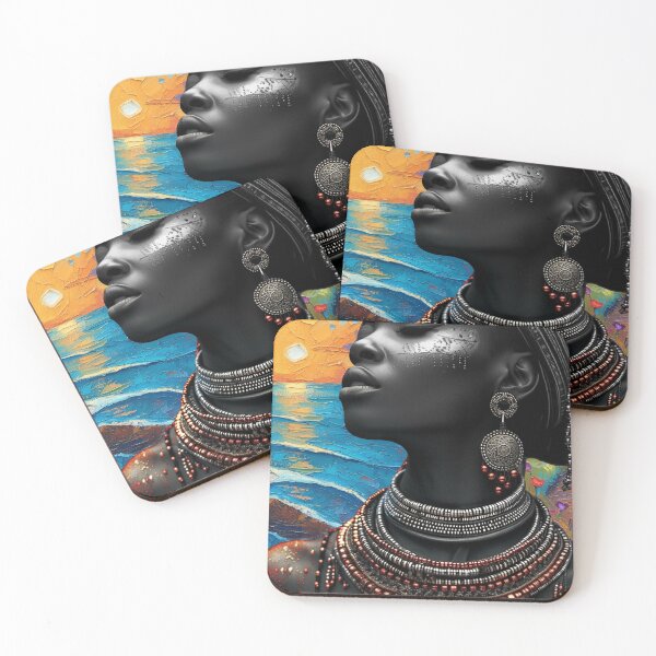Item preview, African woman with sun beach designed and sold by Rockwpapart.