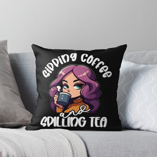 Item preview, Sipping Coffee and Spilling Tea Funny Gossip   designed and sold by DPlumDesign.