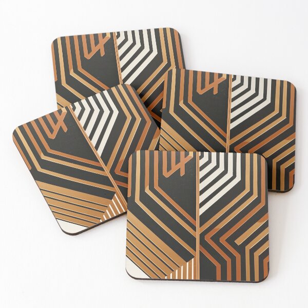 Item preview, Copper, White and Black Geometric Patterns 1 designed and sold by HoskingInd.