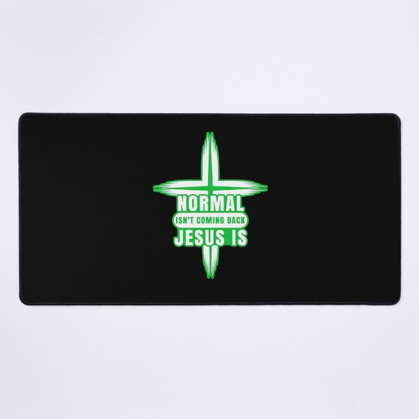 Item preview, Eternal Return Cross – "Normal isn't coming back, Jesus is" Green designed and sold by GODS4US.