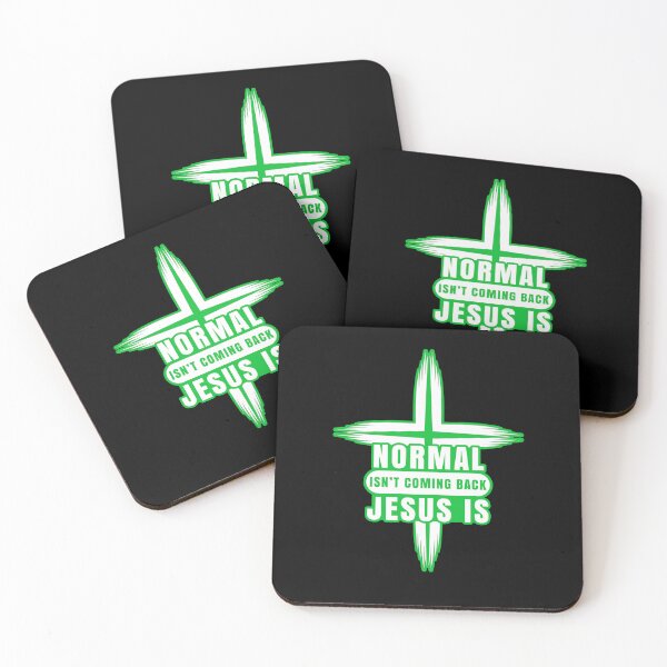 Item preview, Eternal Return Cross – "Normal isn't coming back, Jesus is" Green designed and sold by GODS4US.