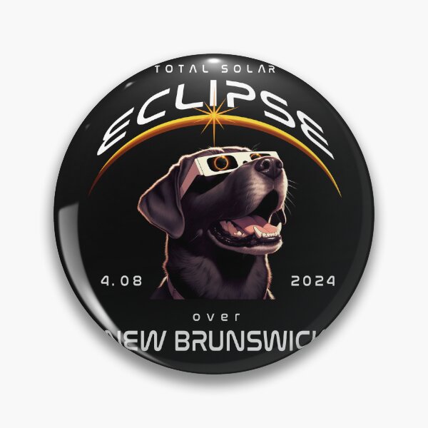 Artikelvorschau, Totale Sonnenfinsternis über New Brunswick, Kanada, Ein Labrador Retriever (schwarz) Hund mit Sonnenbrille schaut zur totalen Sonnenfinsternis hinauf, Tierfinsternis beobachtet Pawty 2024. entworfen und verkauft von jeyel7.
