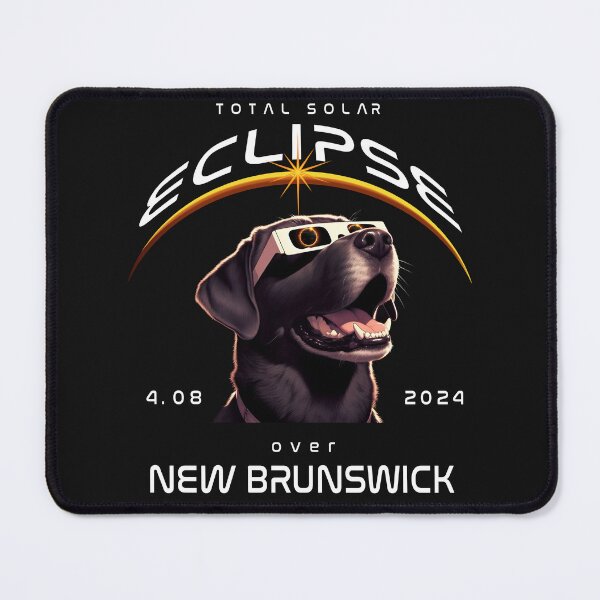 Item preview, Total Solar Eclipse Over New Brunswick, Canada, A Labrador Retriever (black) dog wearing sunglasses looking up at the Total Solar Eclipse, Animal Eclipse Viewing Pawty 2024. designed and sold by jeyel7.
